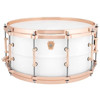 Skarptromme Ludwig Polar-Phonic, LB430TDC, 14x6,5, Smooth White Brass Shell , Copper Plated Tube Lugs