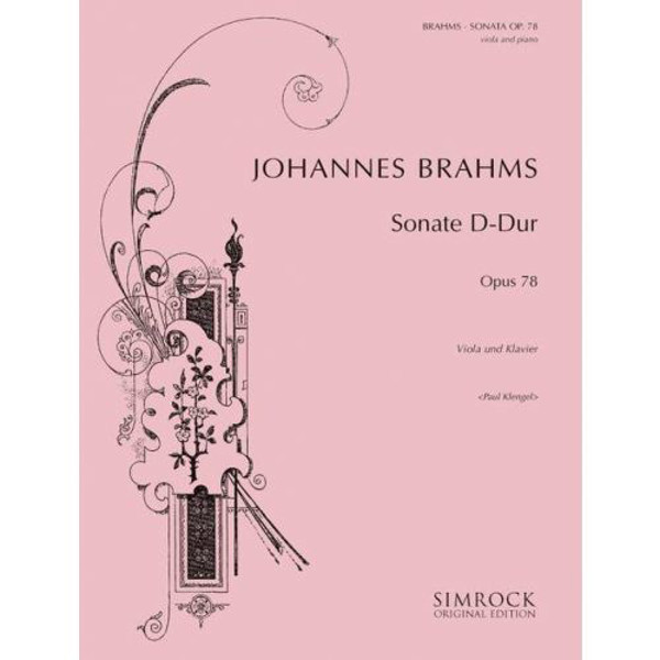 Sonate in D Major op. 78, Johannes Brahms. Viola and Piano