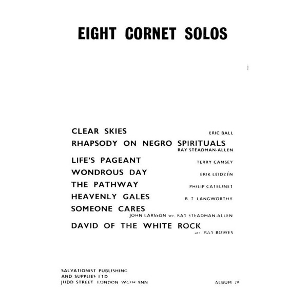 Salvation Army Instrumental Album No.29 - Eight Cornet Solos