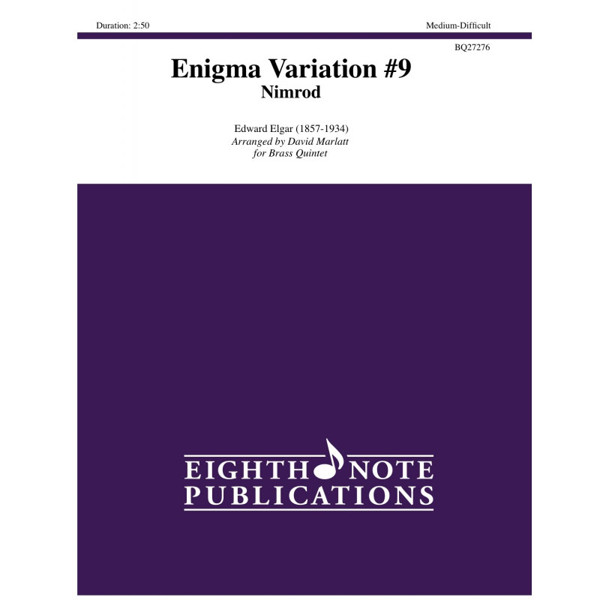 Enigma Variation 9 Nimrod, Edward Elgar arr. David Marlatt. Brass quintet and Timpani