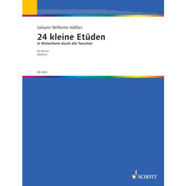 24 Kleine Etüden in Walzerform, Johann Wilhelm Hässler, arr Erich Doflein. Piano
