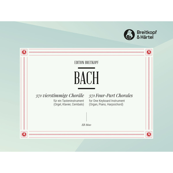 371 Four-Part Chorales BWV 253-438, Johann Sebastian Bach. Piano