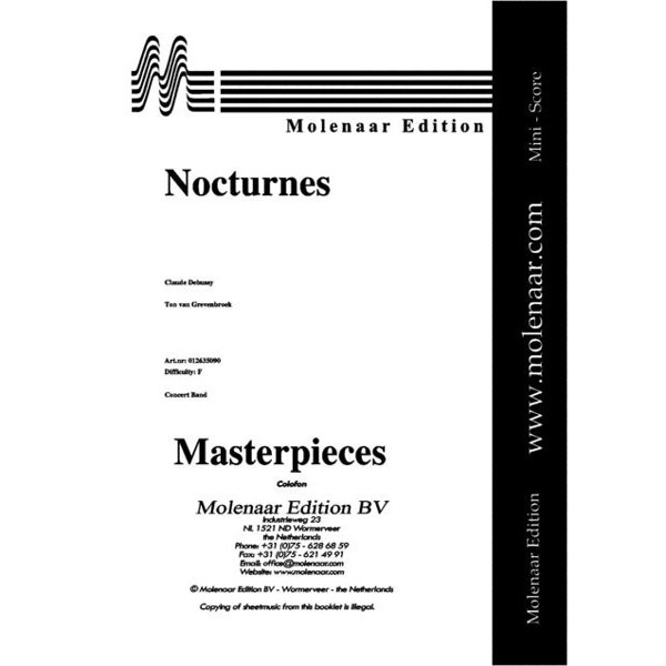 Nocturnes, Claude Debussy. arr Ton Van Grevenbroek. Concert Band