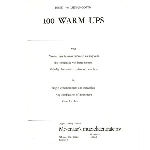 100 Warm Ups, Bok 4. Eb instrumenter G-nøkkel