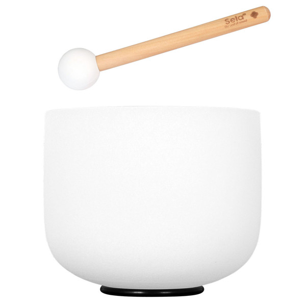 Singing Bowl Sela Crystal Frosted Series SECF8F, 440Hz, 8, Incl. Wood Mallet, F