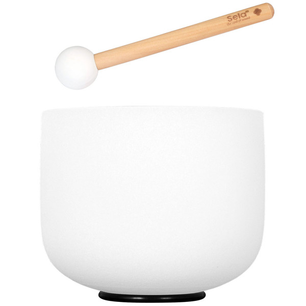 Singing Bowl Sela Crystal Frosted Series SECFU8B, 432Hz, 8, Incl. Wood Mallet, B