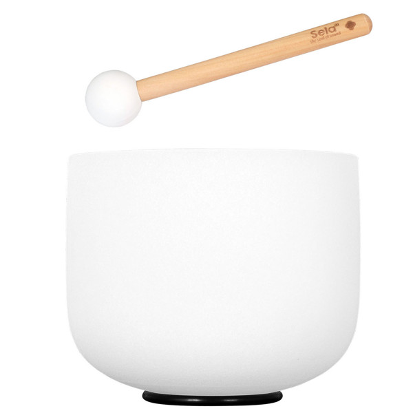 Singing Bowl Sela Crystal Frosted Series SECFU8G, 432Hz, 8, Incl. Wood Mallet, G