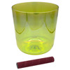 Singing Bowl Sela Crystal Infinity Series SECI-A3, 432Hz, 7,25. Uranus, Yellow-Green, A3