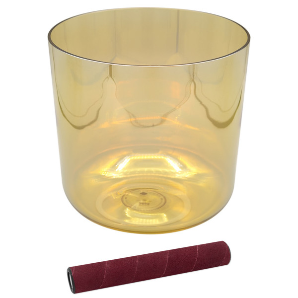 Singing Bowl Sela Crystal Infinity Series SECI-E4, 440Hz, 6,25. Sun, Egypt, Yellow, E4