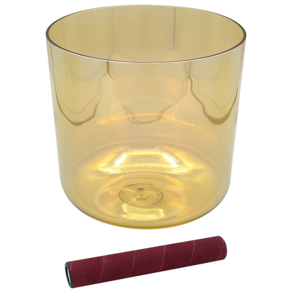 Singing Bowl Sela Crystal Infinity Series SECIU-E4, 432Hz, 6,25. Sun, Egypt Yellow, E4