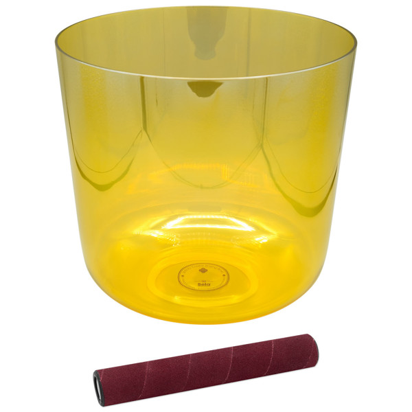 Singing Bowl Sela Crystal Infinity Series SECIU-F3, 432Hz, 8,0. Pluto, Yellow, F3