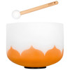 Singing Bowl Sela Crystal Lotus Series SECL10D, 440Hz, 10, Orange, Sacral Chakra, Incl. Wood Mallet, D