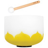 Singing Bowl Sela Crystal Lotus Series SECL10E, 440Hz, 10, Yellow, Solar Plexus Chakra, Incl. Wood Mallet, E