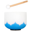 Singing Bowl Sela Crystal Lotus Series SECL8G, 440Hz, 8, Blue, Throat Chakra, Incl. Wood Mallet, G