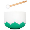 Singing Bowl Sela Crystal Lotus Series SECLU8F, 432Hz, 8, Green, Heart Chakra, Incl. Wood Mallet, F