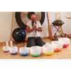 Singing Bowl Sela Crystal Lotus Series SECLU8G, 432Hz, 8, Blue, Throat Chakra, Incl. Wood Mallet, G