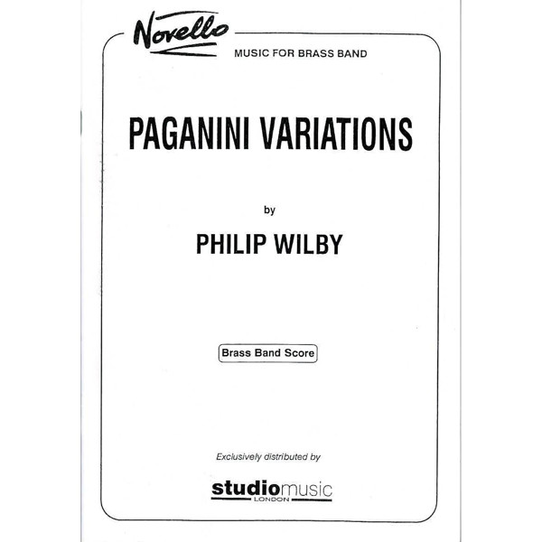 Paganini Variations (Philip Wilby), Brass Band