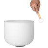 Singing Bowl Sela Crystal Frosted Series SECFU10D, 443Hz, 10, Incl. Wood Mallet, D