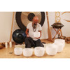 Singing Bowl Sela Crystal Frosted Series SECFU10D, 443Hz, 10, Incl. Wood Mallet, D