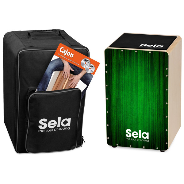 Cajon Sela Varios Series SE-131-EN, Green, Bundle Inkludert Lærebok på Engelsk.