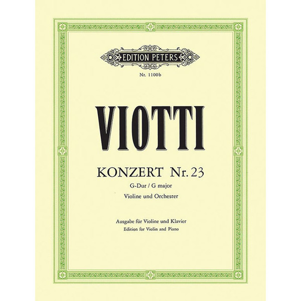 Concerto No. 23 in G major, for Violin and Piano. Giovanni Viotti
