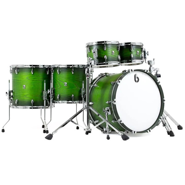 Slagverk British Drum Co. Legend Fusion Rock Kit 22 Shell Pack LEG-22-FS-RK-ONG, 22, Orinoco Green