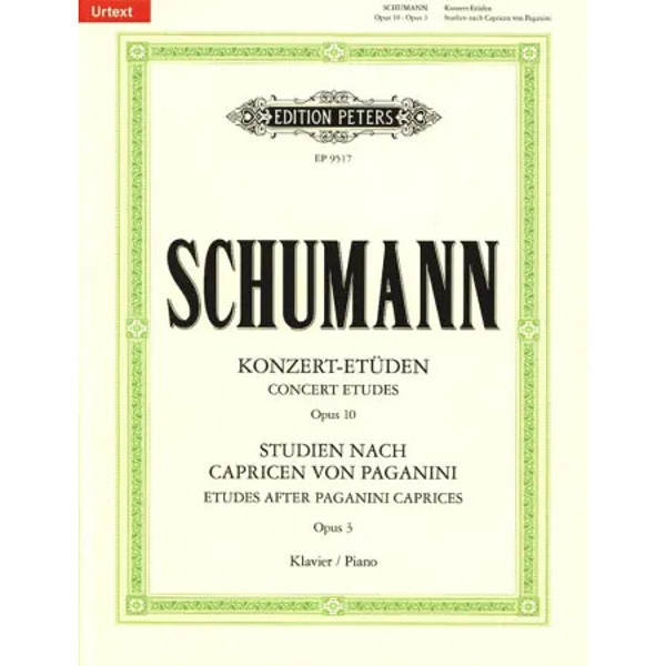 Konzertetüden op. 10 & Studien nach Capricen von Paganini op. 3, Robert Schumann. Piano