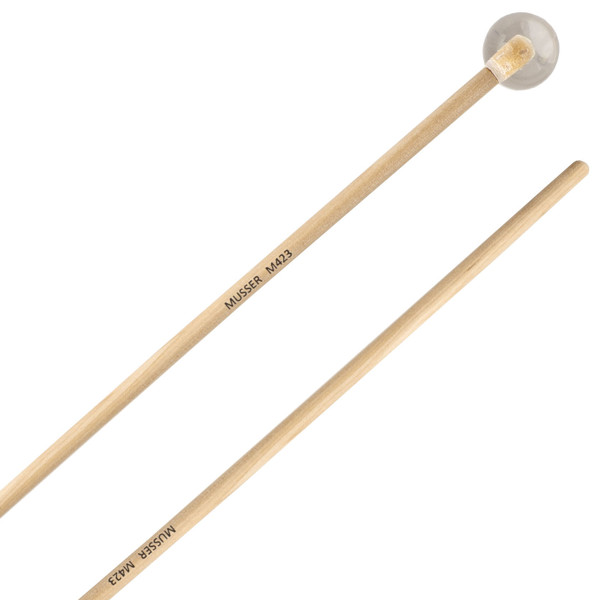 Klokkespillkøller Musser M423, Lexan, Birch Handle, Hard, 1 1/8, Clear