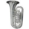 Tuba F Adams Solo 4/4, 5 Rotary valves, Forsølvet