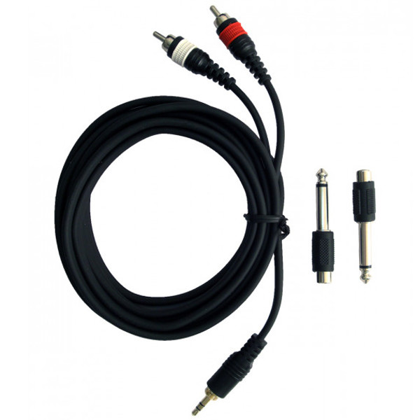 Kabel Smarttelefon Pulse 3M 1/8 Stereo Jack-2RCA+2 Jack