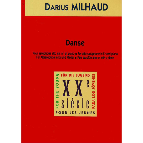 Danse, Darius Milhaud. Alto Saxophone and Piano