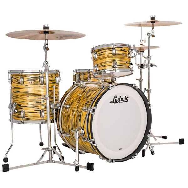 Slagverk Ludwig Classic Maple Downbeat 20 Shell Pack, m/Atlas Mount, Lemon Oyster