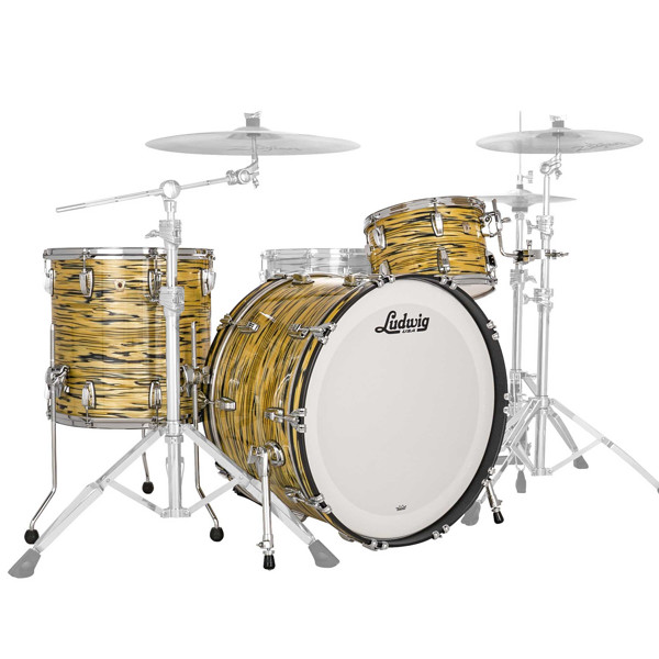 Slagverk Ludwig Classic Maple Pro Beat 24 Shell Pack, m/Atlas Mount, Lemon Oyster