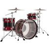 Slagverk Ludwig Vistalite Pro Beat 24 Shell Pack, Red Sparkle/Smoke Vistalite