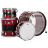 Slagverk Ludwig Vistalite Pro Beat 24 Shell Pack, Red Sparkle/Smoke Vistalite