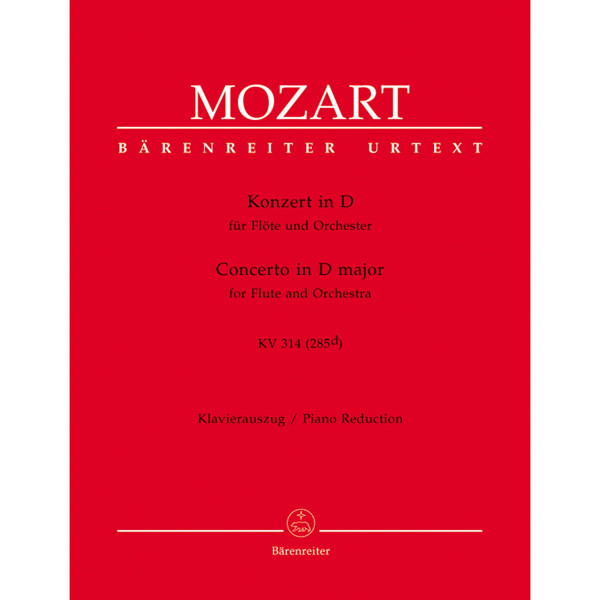 Concerto for Flute and Orchestra in D major No. 2 KV 314, Wolfgang Amadeus Mozart. Flute and Piano