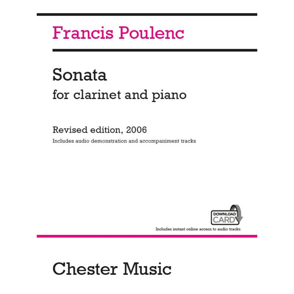 Sonata for Clarinet and Piano, Francis Poulenc. Book and Audio Online. Rev. 2006
