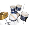 Slagverk Pearl Roadshow RS505C/C743, 20  m/Stativer, Cymbaler og Stol, Chrome Hwd, Royal Blue Metallic