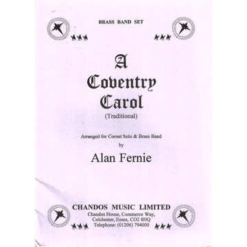Coventry Carol, Cornet Solo Trad. arr Alan Fernie. Brass Band