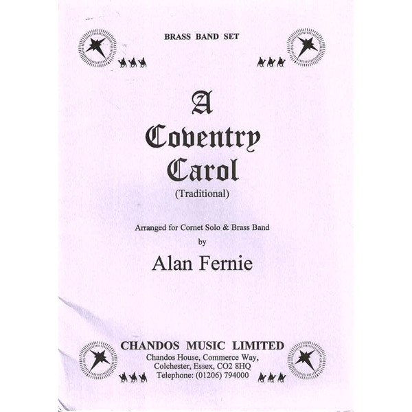 Coventry Carol, Cornet Solo Trad. arr Alan Fernie. Brass Band