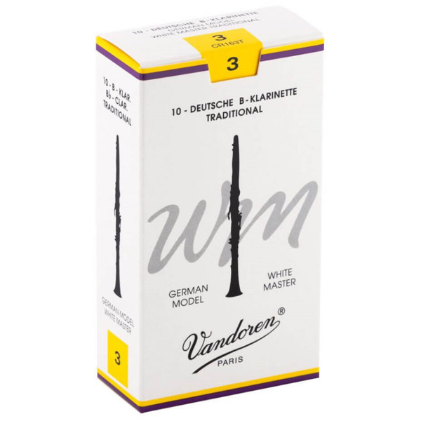 Klarinettrør Bb Vandoren White Masters 2 Traditional German, Flow Pack 50