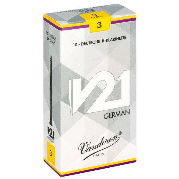 Klarinettrør Bb Vandoren V21 2,5 German Clarinet Flowpack 50