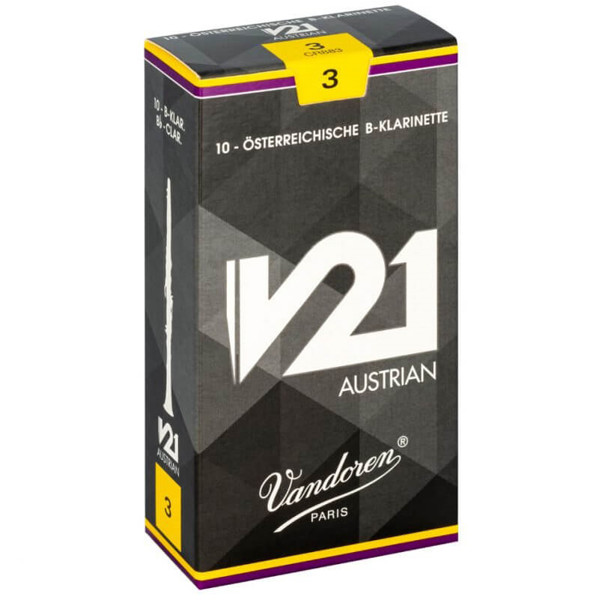 Klarinettrør Bb Vandoren V21 2,5 (Austrian reeds) Flowpack 50