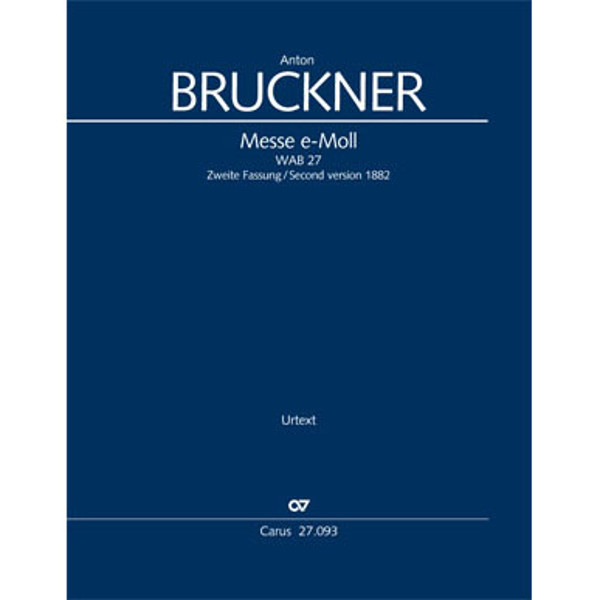 Anton Bruckner Mass in E minor WAB 27 Full Score (paperback)
