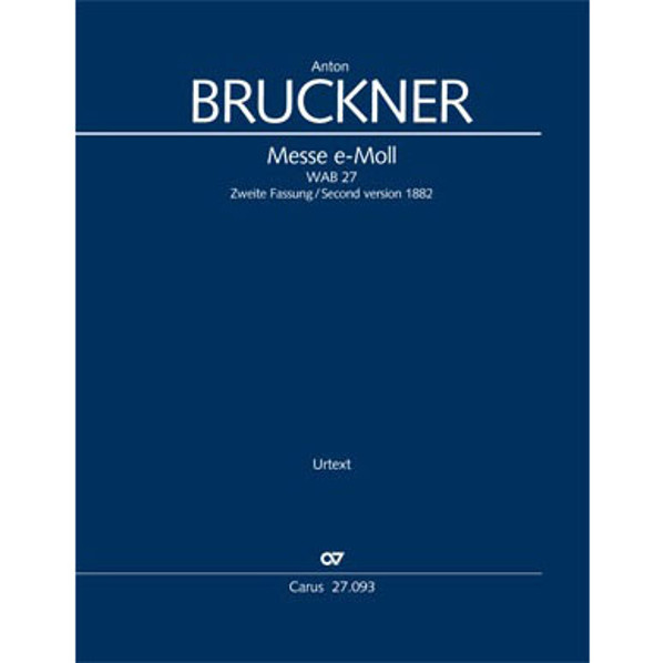 Anton Bruckner Mass in E minor WAB 27 Vocal Score (paperback)