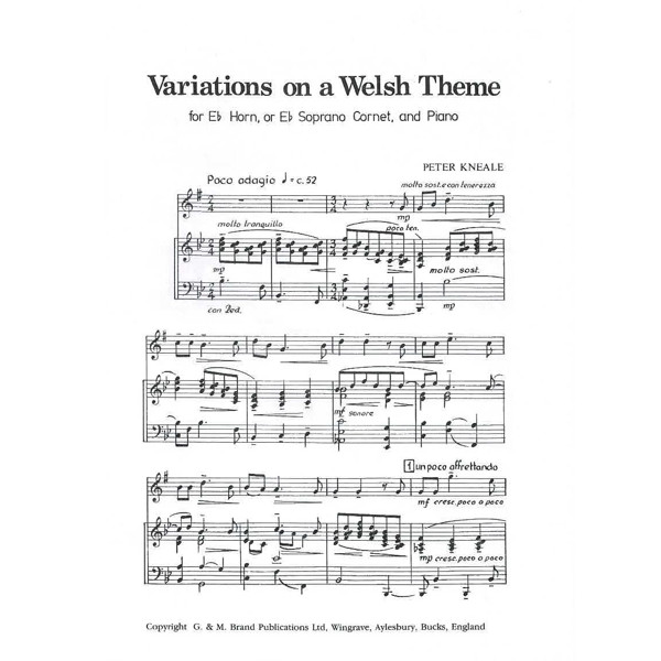 Variations on a Welsh Theme for Eb instrument and piano