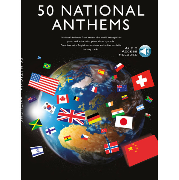 50 National Anthems, Piano/Vocal/Guitar. Book and Audio Online