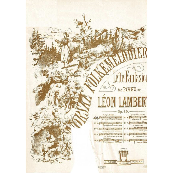 Norske Folkemelodier Op. 20 No. 8, Kjæringa mæ Staven, Leon Lambert. Piano