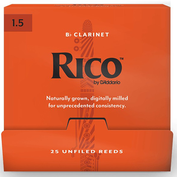 Klarinettrør Bb Rico by D'Addario 1,5 (25 pk)