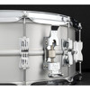 Skarptromme Ludwig Acro-Aluminum LA654BM, 14x6,5, Brushed Aluminum Finish w/Chrome Hardware, Small Twin Bow Tie Lugs - P86C